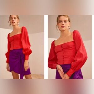 KEEPSAKE Lonely Hearts Balloon Sleeve Top